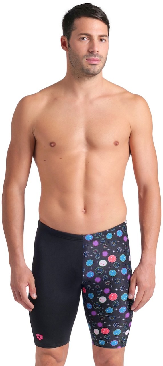 Arena Performance Funny Prints Contour Swim Jammer Black Multi