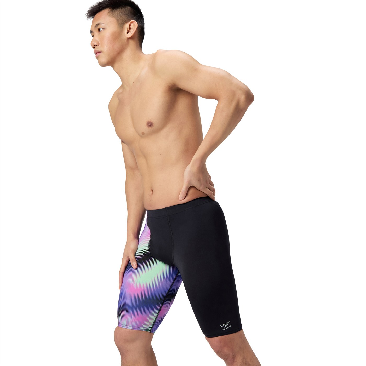 Speedo One Leg Printed Jammer Purple