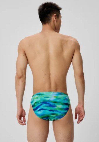 Speedo Printed Brief Green/Blue