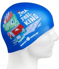 Schwimmkappe Kinder Mad Wave Pool King Swim Cap Junior Schwimmkappe Kinder Mad Wave Pool King Swim Cap Junior
