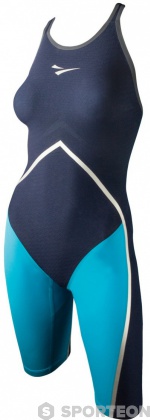 Wettkampf-Schwimmanzug Damen Finis Rival Open Back Kneeskin Navy/Aqua