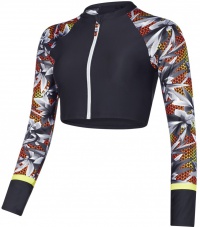 Speedo Ultra Fizz Zip Rash Top Black/Oxid Grey/Hot Orange Speedo Ultra Fizz Zip Rash Top Black/Oxid Grey/Hot Orange