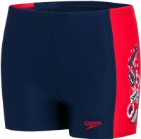 Speedo Flash Attack Placement Panel Aquashort Boy Navy/Risk Red Speedo Flash Attack Placement Panel Aquashort Boy Navy/Risk Red