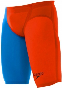 Wettkampf Badehose Herren Speedo Fastskin LZR Racer Elite 2 Jammer Hot Orange/Bondi Blue Wettkampf Badehose Herren Speedo Fastskin LZR Racer Elite 2 Jammer Hot Orange/Bondi Blue