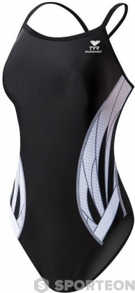 Damen-Badeanzug Tyr Phoenix Diamondfit Black/White