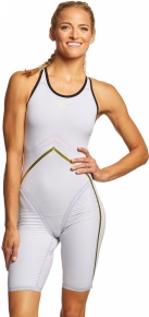 Wettkampf-Schwimmanzug Damen Finis Rival Open Back Kneeskin White