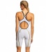 Wettkampf-Schwimmanzug Damen Finis Rival Open Back Kneeskin White