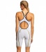 Wettkampf-Schwimmanzug Damen Finis Rival Open Back Kneeskin White