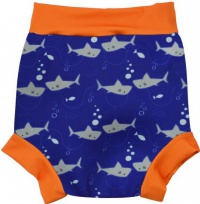 Schwimmanzug für Babys Splash About Happy Nappy Shark Orange