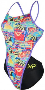 Damen-Badeanzug Michael Phelps Riviera Open Back Multicolor/Black