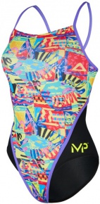 Damen-Badeanzug Michael Phelps Riviera Racing Back Multicolor/Black