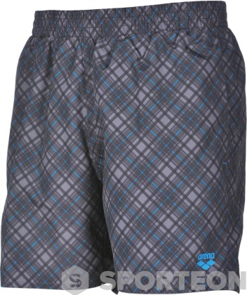 Schwimmshorts Arena Printed Check 2 Boxer Grey/Turquoise