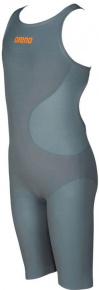 Wettkampf-Schwimmanzug Mädchen Arena Powerskin R-Evo One FBSLOB Junior Grey/Bright Orange Wettkampf-Schwimmanzug Mädchen Arena Powerskin R-Evo One FBSLOB Junior Grey/Bright Orange