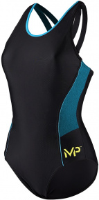 Damen-Badeanzug Michael Phelps Camilya Black/Turquoise