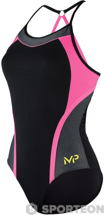 Damen-Badeanzug Michael Phelps Kuta Black/Bright Pink