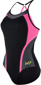 Damen-Badeanzug Michael Phelps Kuta Black/Bright Pink