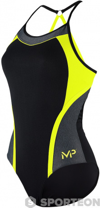 Damen-Badeanzug Michael Phelps Kuta Black/Bright Yellow