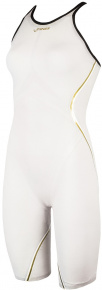 Wettkampf-Schwimmanzug Damen Finis Rival 2.0 Open Back Kneeskin White