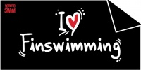 Handtuch BornToSwim I Love Finswimming Towel Handtuch BornToSwim I Love Finswimming Towel