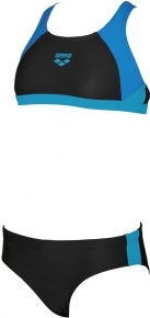 Badeanzug Mädchen Arena Ren Two Pieces Junior Black/Pix Blue/Turquoise Badeanzug Mädchen Arena Ren Two Pieces Junior Black/Pix Blue/Turquoise