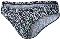 Speedo ElectricStripe Allover Hipster Brief Black/White/Green Glow