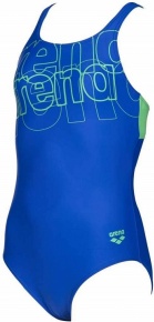 Badeanzug Mädchen Arena Spotlight Swim Pro Back One Piece Junior Neon Blue/Golf Green