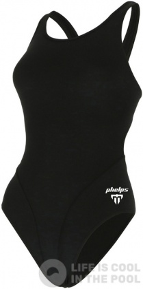 Damen-Badeanzug Michael Phelps Solid Comp Back Black