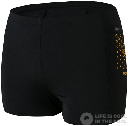 Badehose Herren Speedo Pocket Aquashort Black/Mango