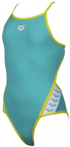 Damen-Badeanzug Arena Team Stripe Super Fly Back One Piece Junior Mint/Soft Green Damen-Badeanzug Arena Team Stripe Super Fly Back One Piece Junior Mint/Soft Green