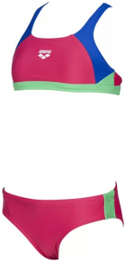 Badeanzug Mädchen Arena Ren Two Pieces Junior Freak Rose/Neon Blue/Golf Green Badeanzug Mädchen Arena Ren Two Pieces Junior Freak Rose/Neon Blue/Golf Green