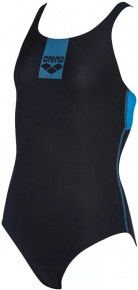 Badeanzug Mädchen Arena Basics Swim Pro Back One Piece Junior Black/Turquoise