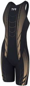 Wettkampf-Schwimmanzug Damen Tyr AP12 Compression Open Back Black/Gold Wettkampf-Schwimmanzug Damen Tyr AP12 Compression Open Back Black/Gold