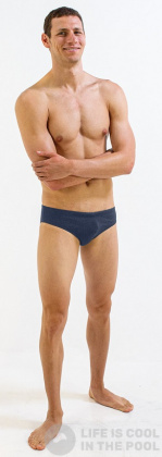 Badehose Herren Finis Brief Solid Navy