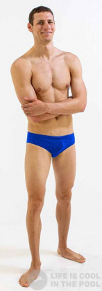 Badehose Herren Finis Brief Solid Blueberry