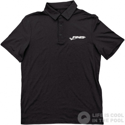 Polo T-Shirt Finis Coaches Polo Unisex Black