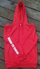 Kapuzensweatshirt BornToSwim Sweatshirt Hoodie Red