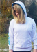 Kindersweatshirt mit Kapuzze BornToSwim Sweatshirt Hoodie Junior White/Turquoise
