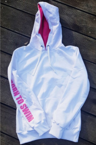 Kindersweatshirt mit Kapuzze BornToSwim Sweatshirt Hoodie Junior White/Pink