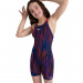 Badeanzug Mädchen Speedo Fastskin Endurance+ Openback Kneeskin Girl Black/Dragonfire Orange/Punchy Pink/Blue Flame