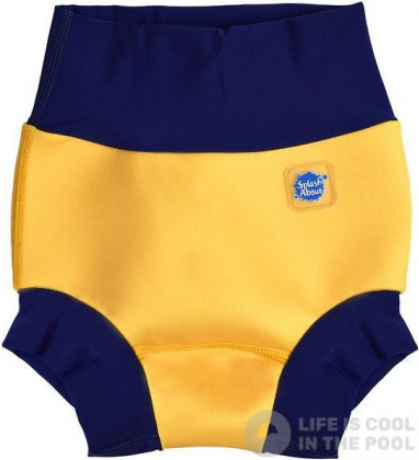 Schwimmanzug für Babys Splash About New Happy Nappy Yellow/Navy