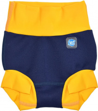 Schwimmanzug für Babys Splash About New Happy Nappy Navy/Yellow