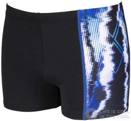 Badehose Herren Arena Infinite Stripe Short Black/Neon Blue/Multi