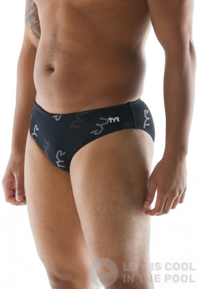 Badehose Herren Tyr Cascading Racer Black/Grey