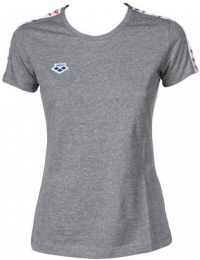 Damen T-Shirt Arena W T-Shirt Team Grey Melange/White/Red