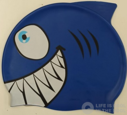 Schwimmkappe Kinder BornToSwim Shark Junior Swim Cap