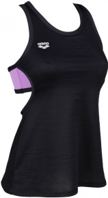 Damen T-Shirt Arena Duo Reversible Tank Top Black/Lilac