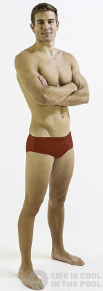 Badehose Herren Finis Aquashort Solid Red