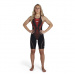 Wettkampf-Schwimmanzug Damen Speedo Fastskin LZR Pure Intent Openback Kneeskin Black/Blood Red/Dragonfire Orange/Gold