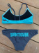 Damen-Badeanzug BornToSwim Sharks Bikini Black/Turquoise