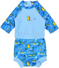 Schwimmanzug für Babys Splash About Happy Nappy Sunsuit Crocodile Swamp